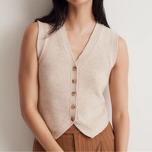 NWT MADEWELL cream vest